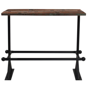 Masă de bar, lemn masiv reciclat, multicolor, 150 x 70 x 107 cm - Img 2