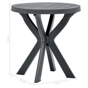Masă de bistro, antracit, Ø70 cm, plastic - Img 5