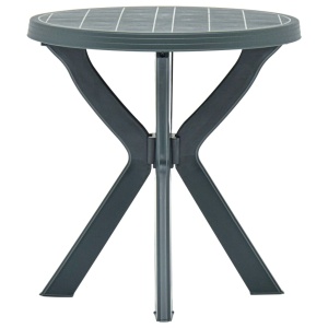 Masă de bistro, verde, Ø70 cm, plastic - Img 3