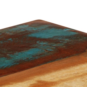 Masă de bucătărie, 115x55x76 cm, lemn masiv reciclat și oțel - Img 8