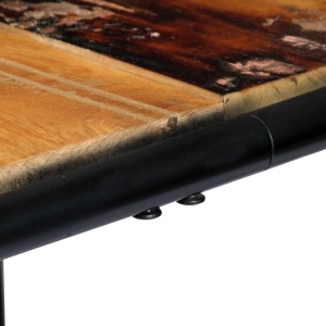Masă de bucătărie, 180 x 90 x 76 cm, lemn masiv reciclat - Img 5
