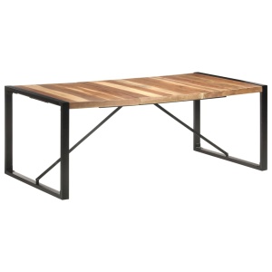 Masă de bucătărie 200x100x75 cm lemn masiv cu finisaj sheesham - Img 10