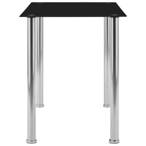 Masă de bucătărie, negru, 120 x 60 x 75 cm, sticlă securizată - Img 3