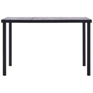 Masă de bucătărie, negru &amp; gri beton, 160 x 80 x 75 cm, MDF - Img 2