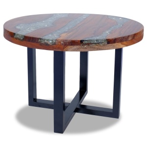 Masă de cafea finisată cu rășină epoxidică 60 cm - Img 6