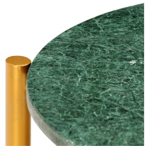 Masă de cafea verde 60x60x35 cm piatră naturală aspect marmură - Img 8