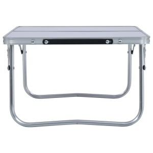 Masă de camping pliabilă, alb, 60 x 40 cm, aluminiu - Img 3