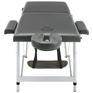 Masă de masaj cu 2 zone, cadru aluminiu, antracit, 186 x 68 cm - Img 8