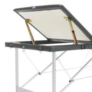 Masă de masaj cu 3 zone, cadru aluminiu, antracit, 186 x 68 cm - Img 12