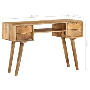 Masă de scris, 115 x 47 x 76 cm, lemn masiv de mango - Img 10