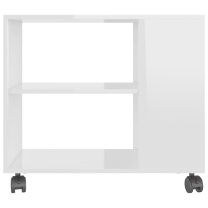 Masă laterală, alb extralucios, 70 x 35 x 55 cm, PAL - Img 4
