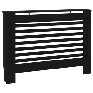Mască de calorifer, negru, 112 x 19 x 81 cm, MDF - Img 2