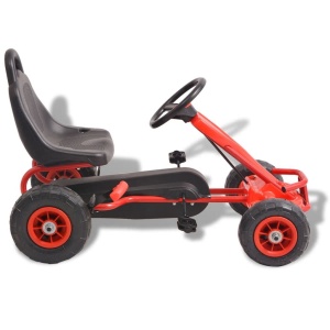Mașinuță kart cu pedale și roți pneumatice, roșu - Img 2