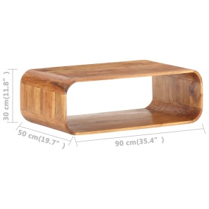 Măsuță de cafea, 90 x 50 x 30 cm, lemn masiv de acacia - Img 6