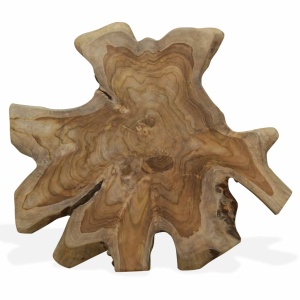 Măsuță de cafea din lemn de tec natural, 80 x 70 x 38 cm - Img 5
