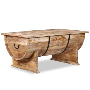 Măsuță de cafea din lemn masiv de mango 88 x 50 x 40 cm - Img 3