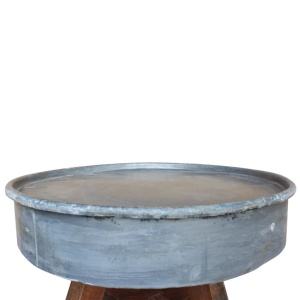 Măsuță de cafea Lemn masiv reciclat 60 x 45 cm Argintiu - Img 8