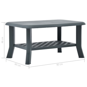 Măsuță de cafea, verde, 90 x 60 x 46 cm, plastic - Img 6