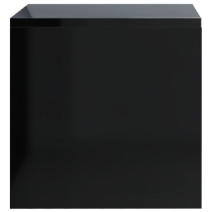 Noptiere, 2 buc., negru foarte lucios, 40 x 30 x 30 cm, PAL - Img 5