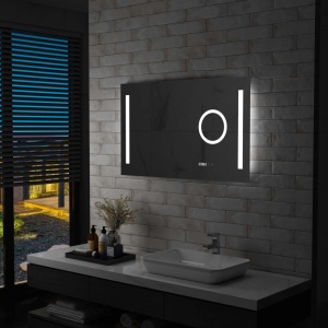 Oglindă cu LED de perete de baie cu senzor tactil, 100x60 cm