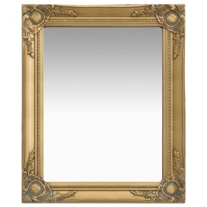Oglindă de perete in stil baroc, auriu, 50 x 60 cm