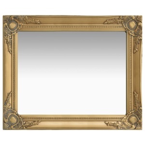 Oglindă de perete in stil baroc, auriu, 50 x 60 cm - Img 2