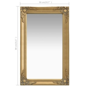 Oglindă de perete in stil baroc, auriu, 50 x 80 cm - Img 5