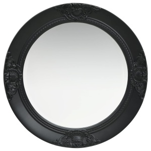 Oglindă de perete in stil baroc, negru, 50 cm - Img 2