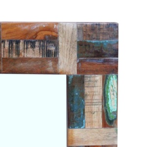Oglindă din lemn reciclat de esență tare, 80x50 cm - Img 6