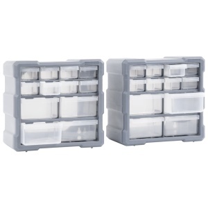 Organizatoare cu 12 sertare, 2 buc., 26,5 x 16 x 26 cm - Img 5
