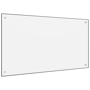 Panou antistropi bucătărie, alb, 100x60 cm, sticlă securizată - Img 2