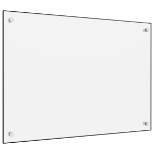 Panou antistropi bucătărie, alb, 70x50 cm, sticlă securizată - Img 2