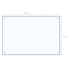 Panou antistropi bucătărie transparent 90x60 cm sticlă securiz. - Img 9