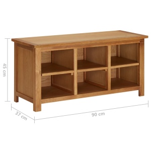 Pantofar, 90 x 37 x 45 cm, lemn masiv de stejar - Img 6