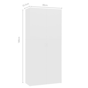 Pantofar, alb, 80 x 35,5 x 180 cm, PAL - Img 7