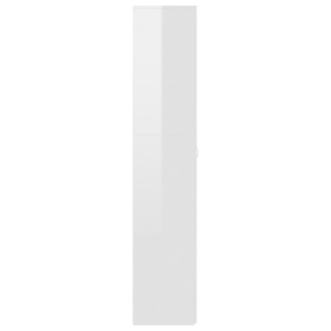 Pantofar, alb foarte lucios, 80 x 35,5 x 180 cm, PAL - Img 5