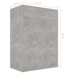 Pantofar, gri beton, 60 x 35 x 84 cm, PAL - Img 9