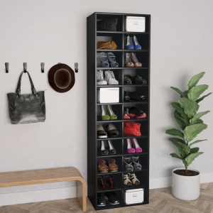 Pantofar, negru, 54 x 34 x 183 cm, PAL