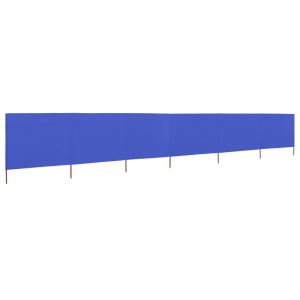 Paravan anti-vânt cu 6 panouri, azur, 800 x 120 cm, textil - Img 2