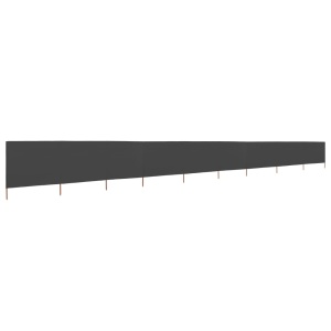 Paravan anti-vânt cu 9 panouri, antracit, 1200 x 80 cm, textil - Img 2