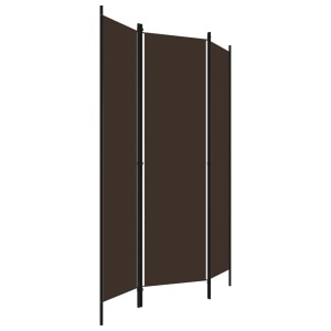 Paravan de cameră cu 3 panouri, maro, 150 x 180 cm - Img 3