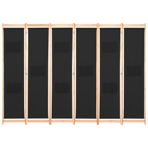 Paravan de cameră cu 6 panouri, 240x170 x4 cm, material textil - Img 2
