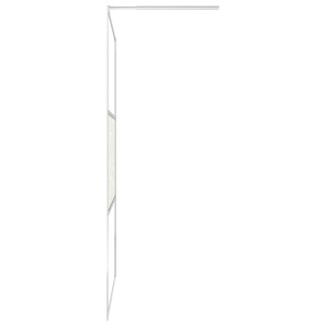 Paravan de duș walk-in, 80 x 195 cm, sticlă ESG, model piatră - Img 6