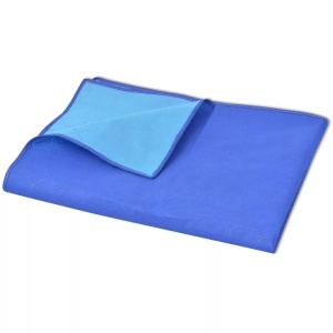 Pătură pentru picnic, albastru și bleu, 100 x 150 cm - Img 3
