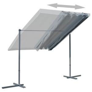 Pavilion acoperiș inclinabil retractabil antracit 350x250x225cm - Img 7