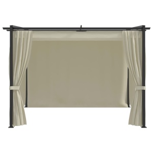 Pavilion cu draperii, crem, 3 x 3 m, oțel - Img 4