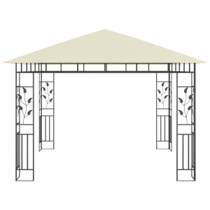 Pavilion cu plasă anti-țânțari, crem, 3x3x2,73 m, 180 g/m² - Img 3