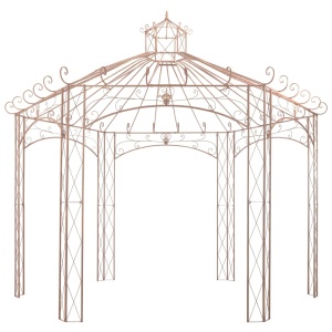 Pavilion de grădină, maro antichizat, 4 m, fier - Img 2