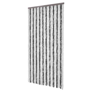 Perdea pentru insecte, gri și alb, 100x220 cm, Chenille - Img 2