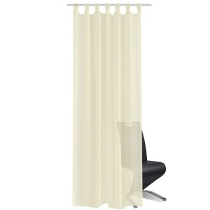 Perdea transparentă Crem 140 x 245 cm 2 buc - Img 2